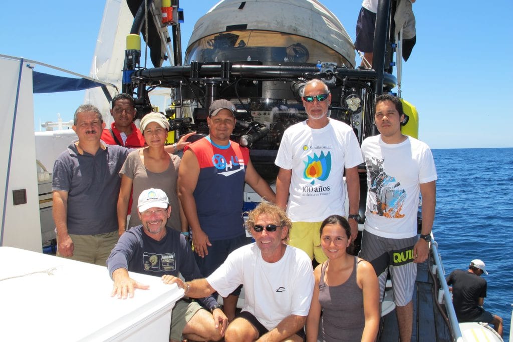 Scientific Group in the Deep Sea Boat