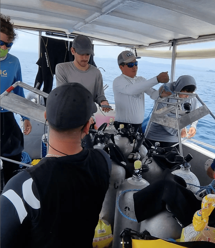 Scientists Preparing their Scuba Gear