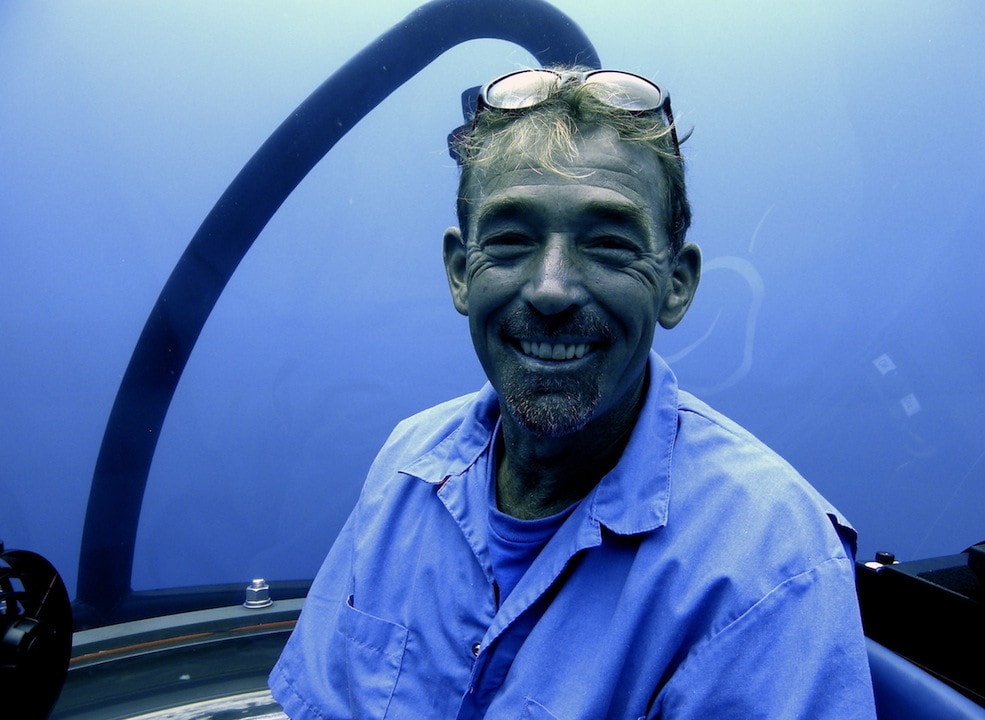 Close Up of Kevan Mantell in a Submarine in the Coiba National Park